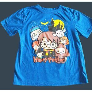 Harry Potter Kids T-Shirt Size 7/8 Blue Short Sleeve Graphic Tee